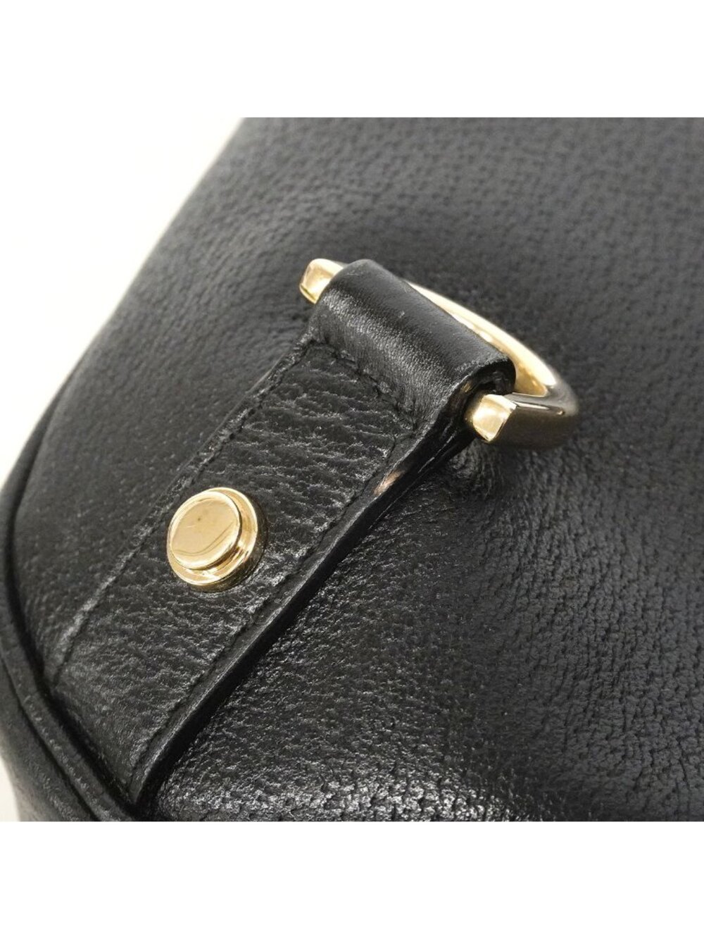 Gucci Shoulder Bag Abbey Leather Black Champagne Gold - Picture 7 of 10